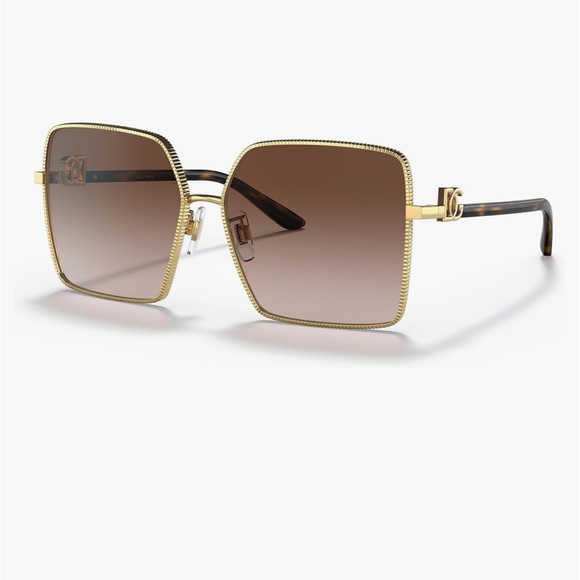 DOLCE & GABBANA DG2279 02 13 Gold Square 60 mm Women's Sunglasses - Picture 2 of 6